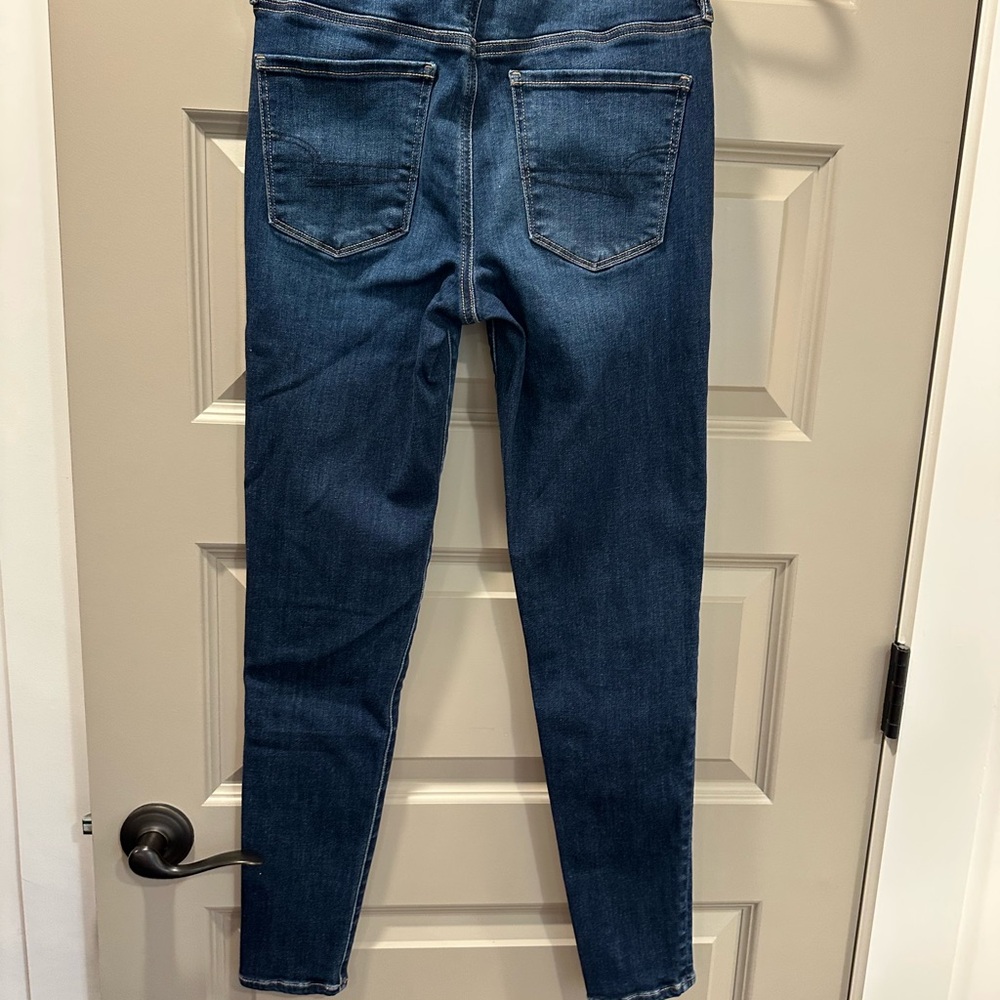 American Eagle Outfitters Dark Blue Skinny Jeggings - Picture 2 of 8